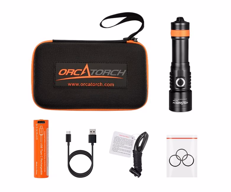 Orca Torch D530 oplaadbare duiklamp, foto 5 van 5