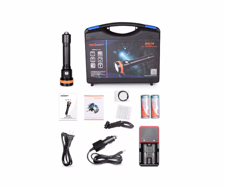 Orca Torch D850 oplaadbare duiklamp 2500lm-4942