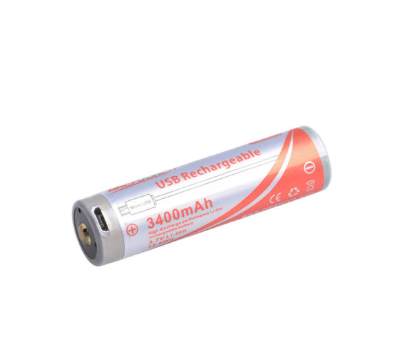 Orca Torch 18650 3400mAh met usb
