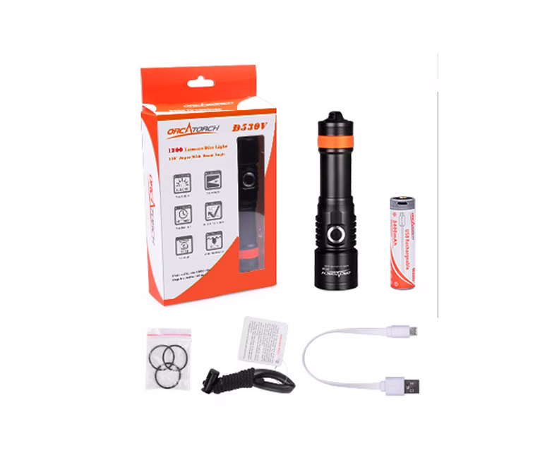 Orca Torch D530V 1200lm video duiklamp - Afbeelding 4