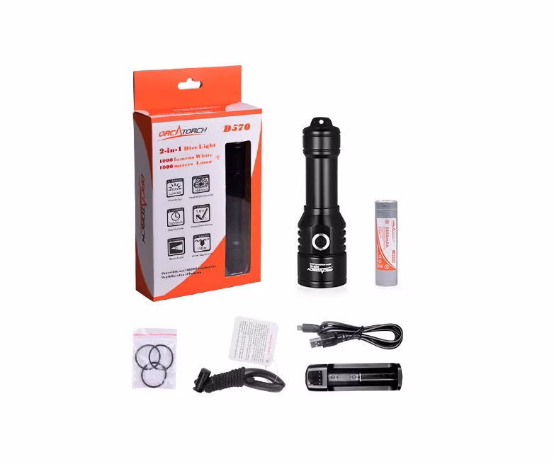 Orcatorch D570 Duiklamp met laser - Afbeelding 3
