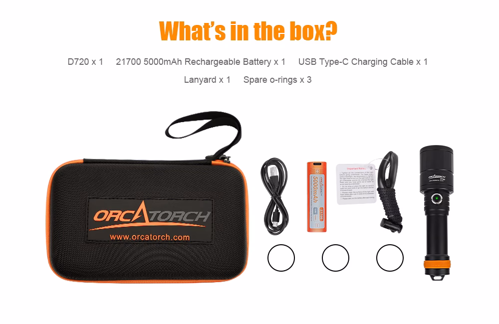 OrcaTorch D720 Super Focus duiklamp - Afbeelding 3