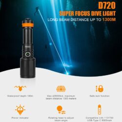 OrcaTorch D720 Super Focus duiklamp - Afbeelding 6