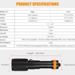 OrcaTorch D720 Super Focus duiklamp - Afbeelding 9