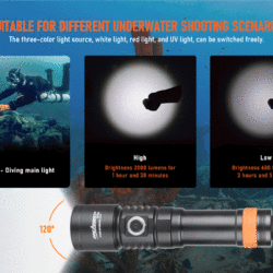 Orcatorch D710V foto video duiklamp - Afbeelding 5