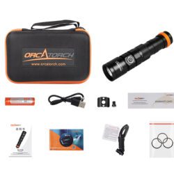 Orcatorch DC710 oplaadbare duiklamp met usb 3000lm - Afbeelding 3
