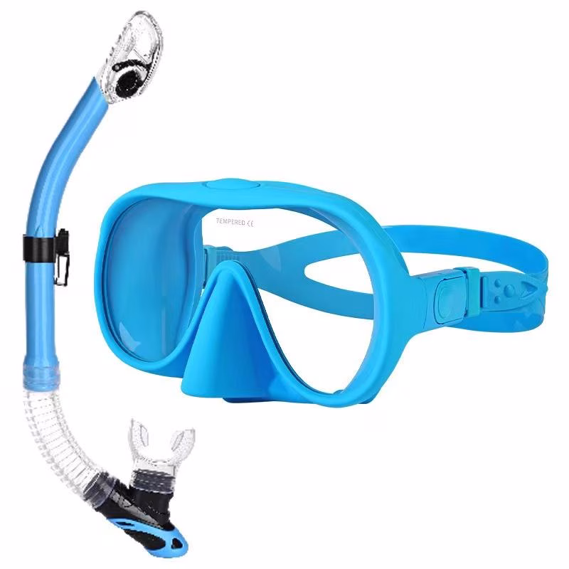 Snorkelset scubaXL single glas masker en dry snorkel, foto 2 van 5