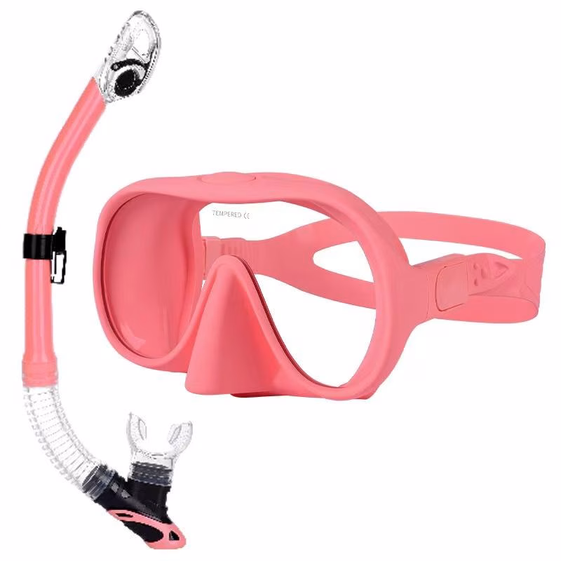 Snorkelset scubaXL single glas masker en dry snorkel - Afbeelding 8