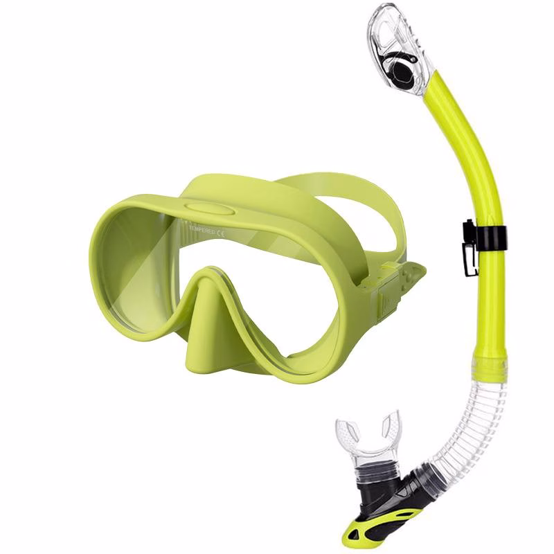 Snorkelset scubaXL single glas masker en dry snorkel - Afbeelding 7