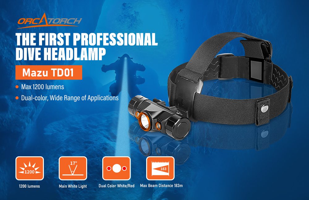 Orca Torch TD01 duik hoofdlamp - Afbeelding 6