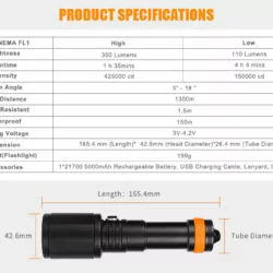 OrcaTorch D720 Super Focus duiklamp - Afbeelding 9