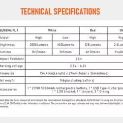 Orcatorch D710V foto video duiklamp - Afbeelding 6