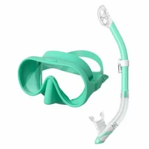 Snorkelset scubaXL single glas masker en dry snorkel