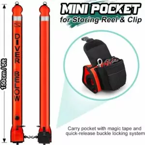 ScubaXL deco bouy met opbergtas voor reel